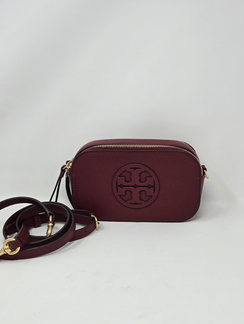 Tory Burch Mini Miller Wine Red Crossbody